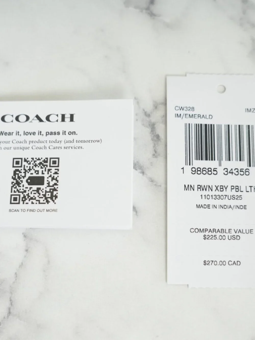 Coach CW328 Mini Rowan Crossbody Bag in Emerald NWT